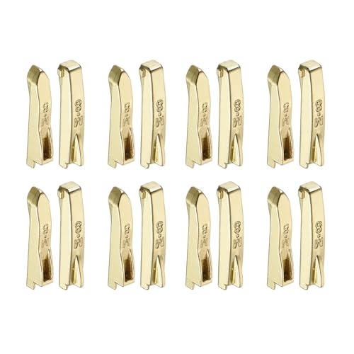 uxcell 8Set Double Open Zipper Repair Latch Kits, #8 Copper Insert Pins Zipper Stopper for Bags Coats Jackets Zippers Repairing Replacement, Light Gold - color: Light Gold, size: #8