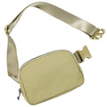 ODODOS Unisex Mini Belt Bag with Adjustable Strap Small Fanny Pack for Workout Running Traveling Hiking, Khaki Green - color: Khaki Green