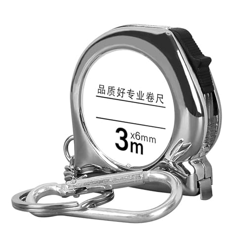 Steel Tape Measure Keychain, Mini Portable Clear Scale Key Chain Measuring Tool for Mountaineering ABS and Steel Tape 5.5 Inch