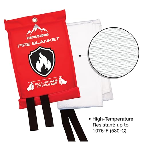 1080 Pack 40”x40” Fire Blanket for Home & Kitchen - Firemen Essential Stuff | Emergency Fire Blankets for Home & Kitchen for Survival - Home House Safety Supplies kit Must Haves - Firemen Safety Gifts - size: 1080 Pack