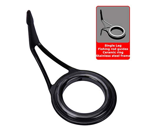 8pcs Fishing Rod Tip Repair Kit Rod Top Tips Replacement Fishing Rod Tips Stainless Steel Ceramic Ring Guide Tips - color: Single Leg Fishing Rod Guides_8pcs