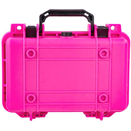 Eylar Protective Gear and Camera Hard Case Waterproof Dry Box with Foam 11.6 Inch 8.3 Inch 3.8 Inch (Pink) - color: Pink