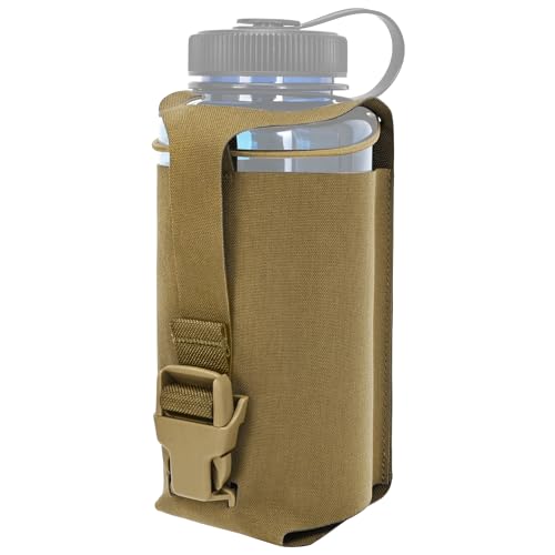 Water Bottle Pouch Molle,Water Bottle Holder with Quick Release Buckle for 32oz Water Bottle,Water Bottle Carrier for Backpack Belt Vest - color: CB