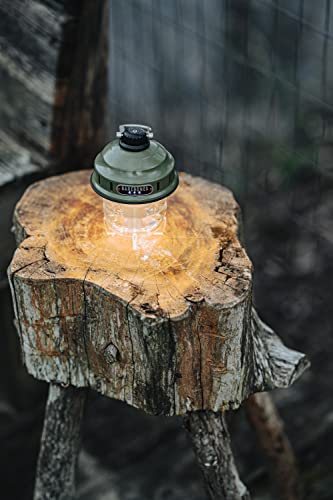 Barebones Beacon Hanging Light – Olive Drab, Rechargeable LED Camping Lantern with Adjustable Brightness – Weatherproof Vintage-Style Hanging Lantern for Outdoor Adventures and Year-Round Use - color: Olive Drab