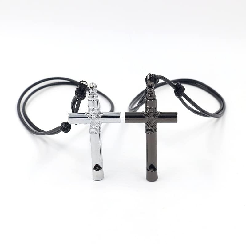 Alloy Emergency Whistle, Loud Portable Keychain Necklace Whistle for Emergency Survival, Life Saving, Hiking, Camping, and Pet Training、Matching Clothes（Gun Color）