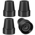 4-Pack Crutch Tips 7/8 Inch Upgrade Heavy Duty Rubber Crutch Accessories Replacement Rubber Cane Tips, Black - color: 7/8 Inch-4 Pcs Black