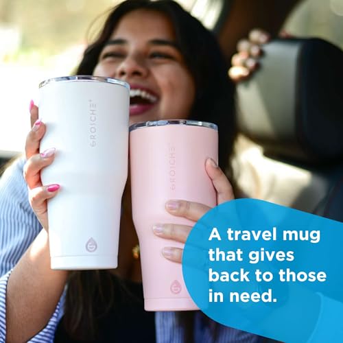 GROSCHE Yukon Triple Insulated Coffee Travel Mug with Lid, 30oz Cream White - color: Cream White, size: 30 Ounces