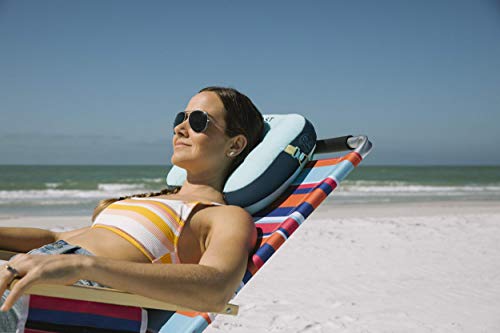 Ballast Beach Pillow – Comfy, Durable & Compact, Stays Put on Windy Beaches with Patented Sand Pouch, Inflatable Pillow for Beaches, Pools, Camping, Festivals and Travel (Island Paradise) - color: Island Paradise