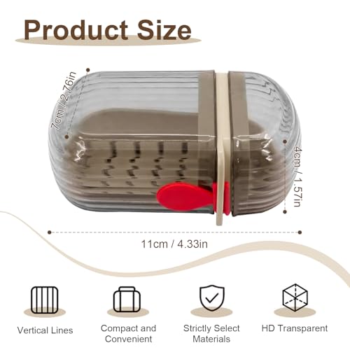 Travel Soap Case Portable Set of 2 - Leakresistant and Waterproof Small Soap Containers with Lid for Bathroom, Shower, Gym, or Travel - Efficient Drainage Design Keeps Soap Dry and Secure