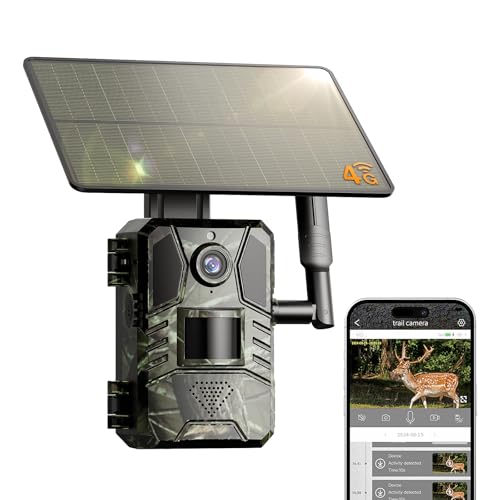 Loatos Trail Camera, Cellular Trail Camera with AI Animal Detection, Game Camera Built-in SIM Card 4G Unlimited Data Plan 2K Live View Game Cameras with Night Vision Motion Activated Waterproof IP66
