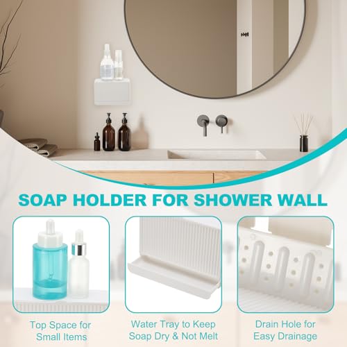 uxcell 2 Pack Dust-Proof Soap Holder, Wall Mounted Soap Dish for Shower Wall No-Drill Adhesive Shower Bar Soap Holder for Bathroom(Gray, 4.72 x 3.94 Inches) - color: Gray, size: 4.72 x 3.94 Inches