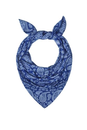 UPF 50+ Cooling Bandana for Men & Women - UV Sun Protection Neck Scarf - color: Navy Paisley