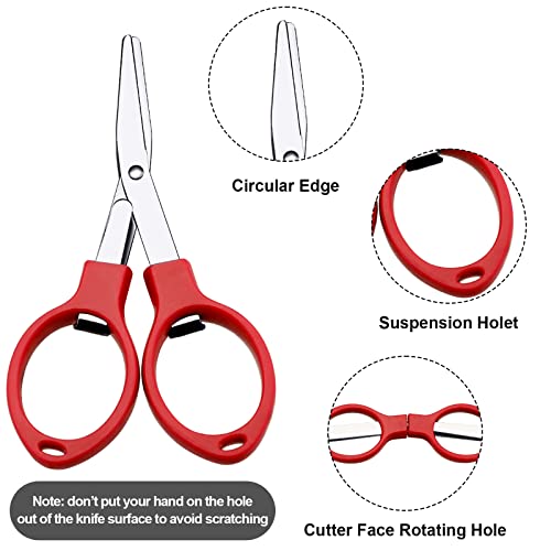 25 Pcs Mini Folding Scissors Small Foldable Travel Stainless Steel Portable Shears Bulk Badge Scissors for Nurses Glasses Shaped Anti Rust Sewing Cutter for Nurse Week Gifts Back to School Office