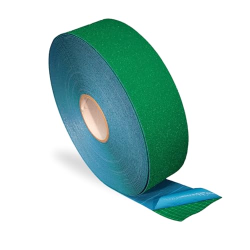 DuraMark RPT-750 Reflective Pavement Marking Tape, Green, 3 in x 108 ft | Permanent rubber base bonds to asphalt and concrete; glass-bead reflectivity improves low-light visibility. - color: Green, size: 3 Inch x 108 Ft