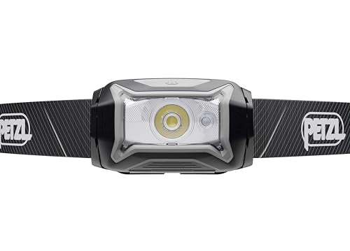 Petzl Tikka Headlamp - Black | Compact, 350 Lumen Light with Red Lighting, for Hiking, Climbing, Running, & Camping - color: Black, style: 350 Lumens