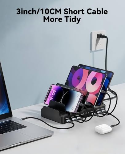 Short USB A to USB C Cable 3 inch, 60W Fast Charging Type-C Cord