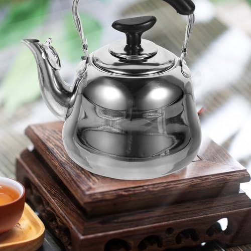 ABOOFAN Stovetop Whistling Tea Kettle 1L Tea Pot for Stove Top Food Grade Stainless Steel Boiling Kettle with Heat-Resistant Handle Wide Mouth Lid for Home Kitchen Camping