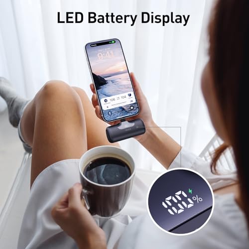 iWALK Portable Charger 5500mAh Next-Gen Small Power Bank 22.5W Fast Charging Battery USB-C Portable Phone Charger for iPhone 17/16/15 17 Plus 17 Pro Max iPad, Samsung Galaxy S25 S24 S23 Android, Black - color: Black