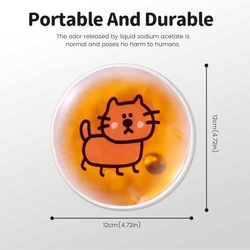 Click-Activated Hand Warmer 4-Pack, Portable Reusable Heat Pack, Cartoon Animal Design for Commute Office Outdoor Activities Winter Warmth, for All Ages