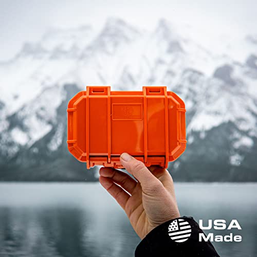 Seahorse 52 Portable Waterproof Dry Box Hard Protective Micro Case - Mil Spec/USA Made / IP67 Waterproof/Lockable - for Earbuds, PLB, IEM, Small Medical Devices, Stash Box (Clear) - color: Black