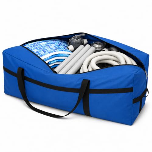 PJT 142 Gallon Extra Large Storage Bag for Pool Accessories, Blue - size: Blue - 57 x 24 x 24 in