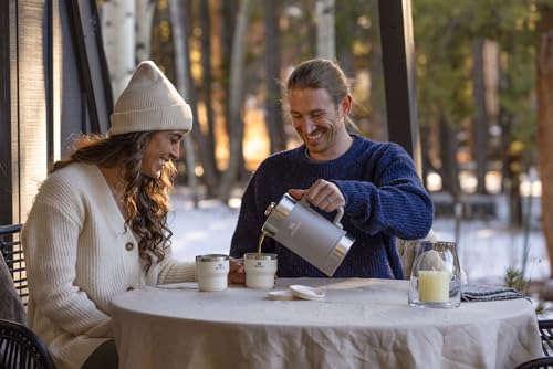 STANLEY Stay-Hot Stacking Camp Cup 10 oz | Press In Drink Through Lid | Cup for Coffee, Tea and Drinks | Insulated Stainless Steel Coffee Mug | BPA-Free | Pale Pebble - color: Pale Pebble, size: 10 Ounces