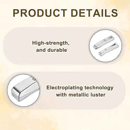 uxcell 8Set Double Open Zipper Repair Latch Kits, #10 Copper Insert Pins Zipper Stopper for Bags Coats Jackets Zippers Repairing Replacement, Silver - color: Silver, size: #10
