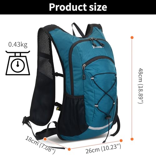 DOJUNS Hiking Backpack Lightweight Travel Backpack 20L Waterproof Hiking Daypacks Camping Backpack for Men Women (Lake Blue) - color: Lake Blue