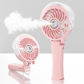 HandFan Upgraded Portable Handheld Misting Fan, Rechargeable Personal Mister Fan, Spray Water Mist Fans, Foldable Electric Mini Cooling Hand Fans for Summer Beach Travel Concerts Disney(Pink) - color: Pink, style: HF318C