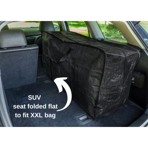 BAG-THAT! 68.5 GAL 2 Pack XXL Jumbo Extra Large Heavy Duty Stronger Handles Storage Bags Moving Totes Zippered Reusable Wrap Around Handle Storage Totes - size: XX-Large