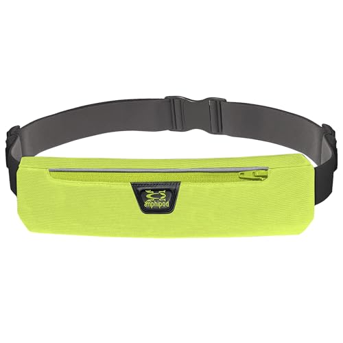 Amphipod AirFlow MicroStretch Plus Belt, Ultra-Light Runners Waist Pack - color: Hi-Viz/Silver