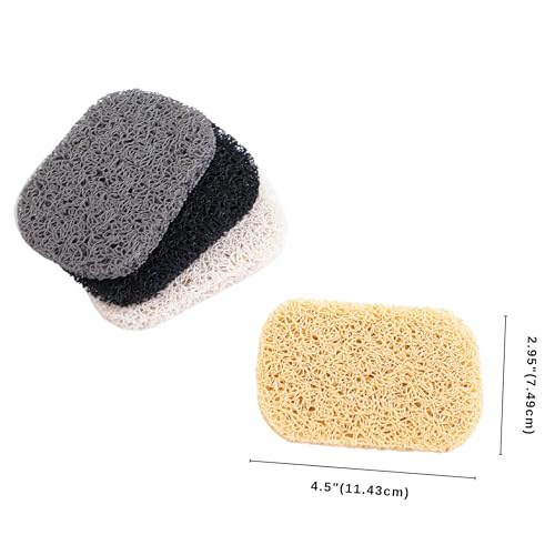 Snowkingdom 4 Pack Assorted Soap Saver Holder for Bar Soap Dish, Self Draining Soap Lift for Shower Kitchen Bathroom, Porous Construction air circulate 2.9" x 4.5" PVC BPA-Free Non-Slip Durable - color: Assorted