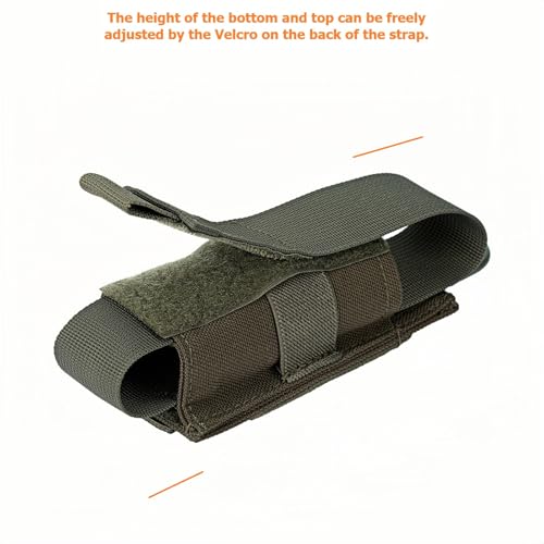 Tactical Flashlight Holster MOLLE Torch Holder MK4 OC/Mace Pepper Spray Canister Carrier EDC Flash Light Pouch Multitool Case with Strap&Snap Clip for Duty/Combat Belt Backpack Vest Chest Rig - color: Ranger Green