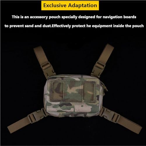 Tactical Plate Carrier Pouch Vest Attachments, Universal Molle Pouch for Foldable Navigation Phone Holder Board - color: OD