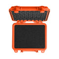 Pelican 1200 Case With Foam (Orange) | Watertight copolymer shell with foam insert and purge valve for impact, vibration and shock - color: Orange