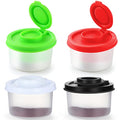 Aedida 4 Pcs Salt and Pepper Shakers Set, Mini Salt Shaker with Lid Damp Proof Plastic Pepper Caster Clear Spice Containers for Travel Camping Picnic Lunch Dining Kitchen