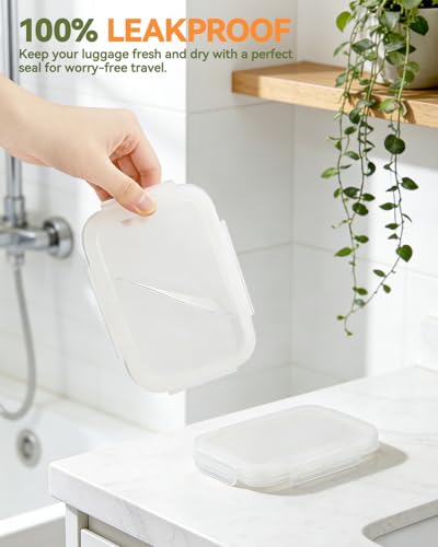 Compact Leakproof Silicone Travel Soap Case, Compressible Bar Soap Holder for Travel with Clear Design, Portable Soap Container for Gym, Camping & Home