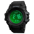 Watch Compass, Altimeter Barometer Thermometer Temperature, Pedometer, Military Army Waterproof Outdoors Sport Digital Watch for Men - color: Black-A