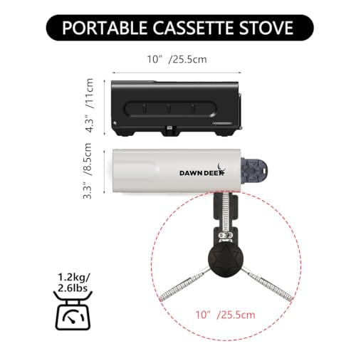 Portable Cassette Stove With Delicate Storage Bag, Foldable Camp Stove Compact Camping Stove, 2200W Folding Butane Gas Burner (Black) - color: Black