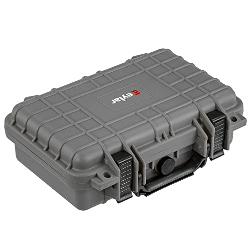 Eylar Protective Gear and Camera Hard Case Waterproof Dry Box with Foam 11.6 Inch 8.3 Inch 3.8 Inch (Gray) - color: Gray