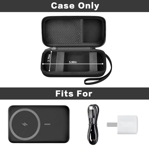 Power Bank Case for Anker MagGo 633/622/621/321 Portable Charger, Box Only - color: Black, size: Medium