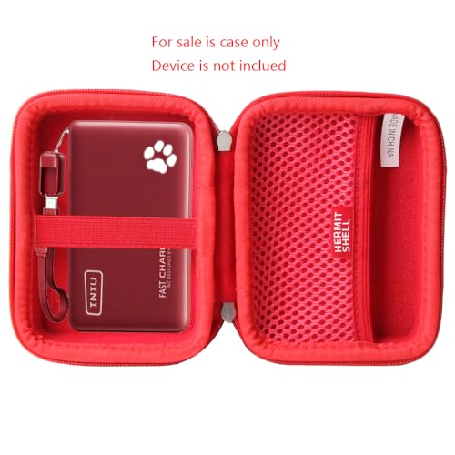 Hermitshell Hard Travel Case for INIU Portable Charger Smaller & Lighter 45W Fast Charging 10000mAh PD Power Bank Battery Pack (Only Case) (Red) - color: Red