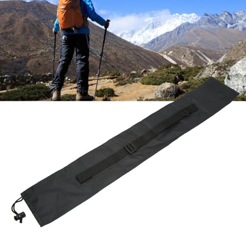 2 Pcs Hiking Pole Carrying Bag – Water Proof Oxford Storage Pouch with Drawstring & Adjustable Shoulder Strap for Trekking/Walking Sticks - size: 11.5*71cm