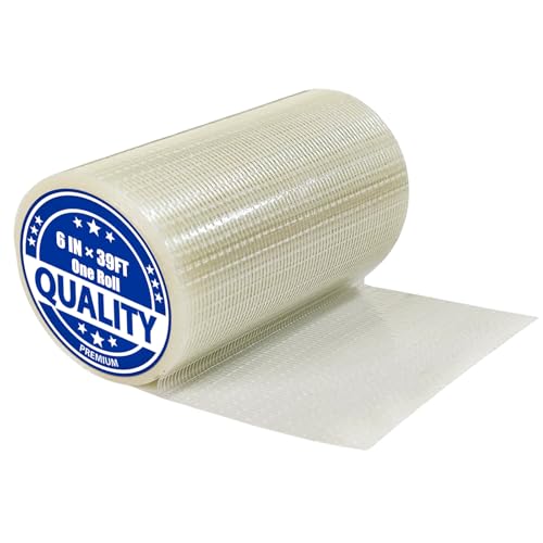 6 in x 39FT RV Awning Repair Tape for Tarp, Sail, Canvas, Tent, Greenhouse, Fabric, Canopy, Boat Covers – Heavy Duty Waterproof Tear Repair Patch Kit – Clear Reinforced Fiberglass Repair Tape - size: 6IN×39FT