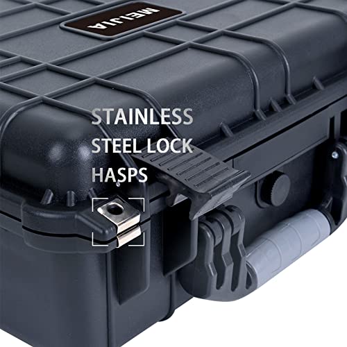 MEIJIA Portable Waterproof Protective Hard Case, Camera Case with Customizable Fit Foam Inserted,Fit Use of Drones,Camera,Equipments, Elegant Black (22.4"X16.73"X8.46") - size: 22.4" x 16.73" x 8.46"