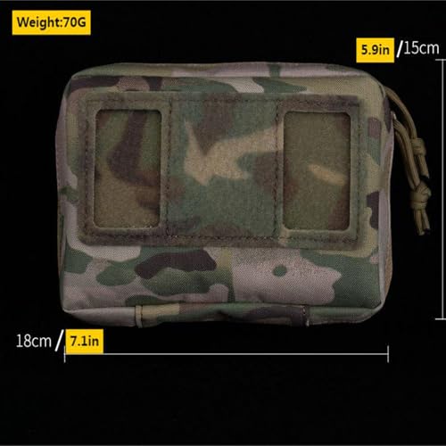 Tactical Plate Carrier Pouch Vest Attachments, Universal Molle Pouch for Foldable Navigation Phone Holder Board - color: CP