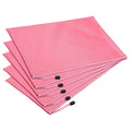 PATIKIL Waterproof Zipper File Bags 5 Pack B4 Document Storage Folders Bills Pencil Pouch for Office Travel, Pink - color: Pink