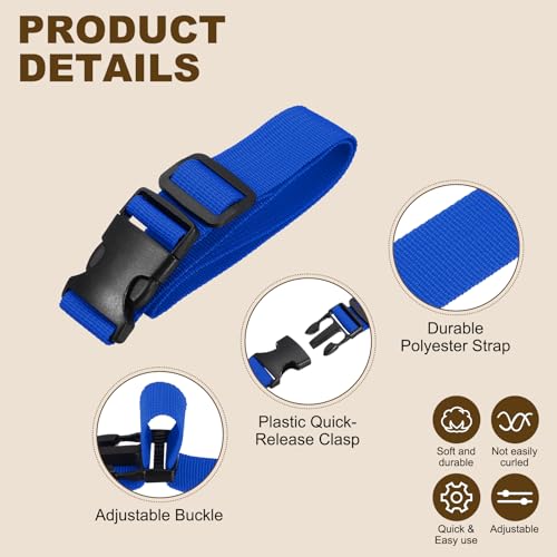 PATIKIL Utility Straps with Quick Release Buckle, (1 Inch x 2 Feet, Blue) (3 Pcs) Adjustable Luggage Polyester Straps Backpack Webbing, Suit for Sleeping Bag/Camping/Hiking - color: Blue, size: 1 Inch x 2 Feet