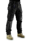 ZAPT Tactical Pants Molle Ripstop Combat Trousers Hunting Army Camo Pants for Men - color: Camo Black, size: Medium