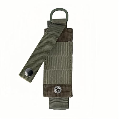 Tactical Flashlight Holster MOLLE Torch Holder MK4 OC/Mace Pepper Spray Canister Carrier EDC Flash Light Pouch Multitool Case with Strap&Snap Clip for Duty/Combat Belt Backpack Vest Chest Rig - color: Ranger Green